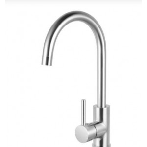 Lucid Brushed Nickel Round Sink Mixer
